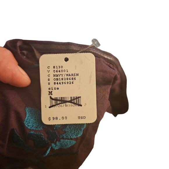 Free People Sonja Strapless Boho Mini Dress Aubergine Combo Size Medium NWT - Picture 7 of 8